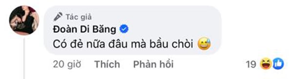 Di Băng khẳng định không có ý định đẻ nữa. Ảnh: FBNV Di Băng khẳng định không có ý định đẻ nữa. Ảnh: FBNV